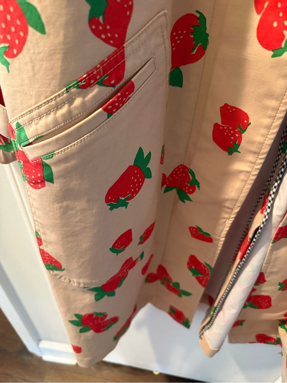 Maeve Strawberry Print Car Coat from Anthropologie Small - Picture 9 of 11